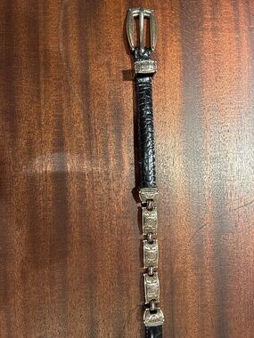 Black Belt with Silver Accents